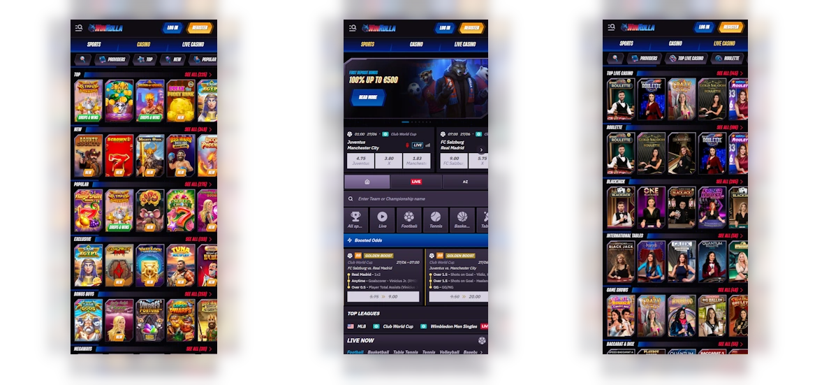 Vista previa de la futura interfaz móvil de WinRolla